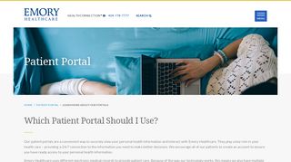 Emory Healthcare Patient Portal - Atlanta, GA - Emory Healthcare
