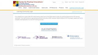 CPI Learning Community Login - Center for Practice Innovations