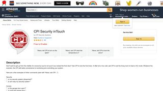 Amazon.com: CPI Security inTouch: Alexa Skills