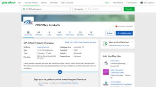 Working at CPI Office Products | Glassdoor