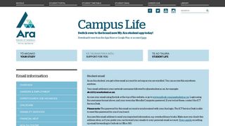 Campus Life - Email information