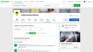 California Pizza Kitchen Employee Benefits and Perks | Glassdoor