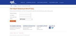 Pay Your Texas Electricity Bill | CPL Retail Energy