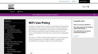 WiFi Use Policy | Chicago Public Library