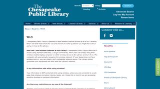 Wi-Fi | infopeake.org - Chesapeake Public Library