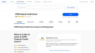 CPM Federal Credit Union Careers and Employment | Indeed.com