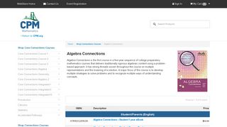 Algebra Connections - CPM Educational Program