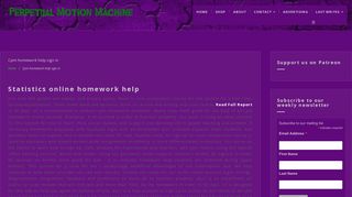 Cpm homework help sign in – Perpetual Motion Machine