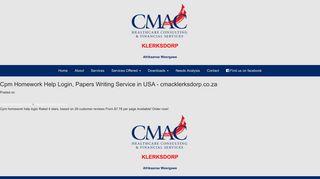 Cpm Homework Help Login, Papers Writing Service in USA ...