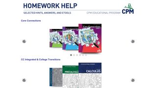 Welcome to CPM Homework Help