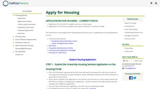 Apply for Housing - Cal Poly Pomona