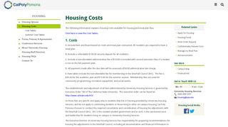 Housing Costs - Cal Poly Pomona