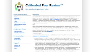 Calibrated Peer Review: Overview