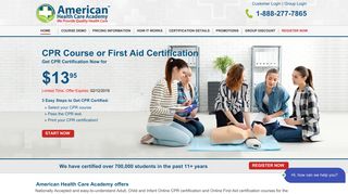 American Health Care Academy: CPR Training Classes - BLS Online ...