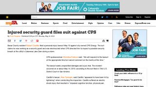 Injured security guard files suit against CPS - San Antonio Express ...
