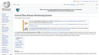Central Plan Scheme Monitoring System - Wikipedia