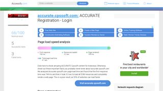 Access accurate.cpssoft.com. ACCURATE Registration - Login