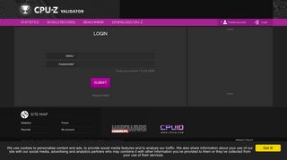 Login - CPU-Z VALIDATOR