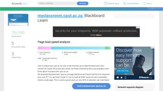 Access myclassroom.cput.ac.za. Blackboard Learn