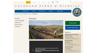 Colorado Parks & Wildlife - Volunteer - Colorado Parks and Wildlife