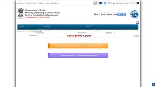 Contractors Login | Central Public Works Department ... - Cpwd