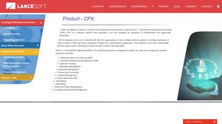 Product - CPX | Lancesoft