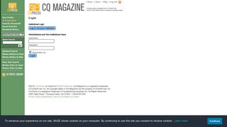 CQ Magazine - Login - CQ Press Library