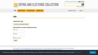 Login: CQ Voting and Elections Collection - CQ Press Library