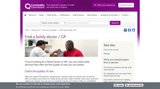 Find a family doctor / GP | Care Quality Commission - CQC