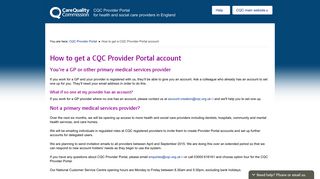 How to get a CQC Provider Portal account | OLS