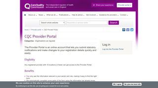 CQC Provider Portal | Care Quality Commission