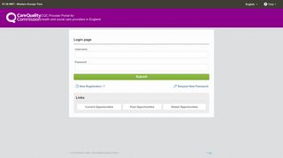 Login page (Care Quality Commission ) - the CQC Provider Portal ...