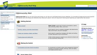CQUniversity Mail - CQUniversity Mail Help