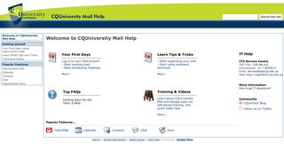 CQUniversity Mail Help
