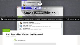 How to Hack into a Mac Without the Password « Null Byte ...