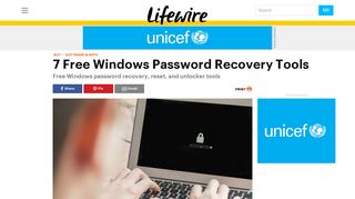 7 Free Windows Password Recovery Tools (January 2019) - Lifewire