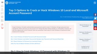 3 Options to Crack/Hack Windows 10 Login Password (with Pictures)