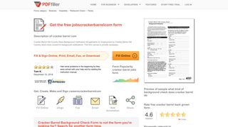 Jobscrackerbarrelcom - Fill Online, Printable, Fillable, Blank | PDFfiller
