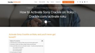 How to activate Crackle on Roku | Crackle.com/activate
