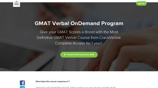 GMAT Verbal OnDemand Program | CrackVerbal