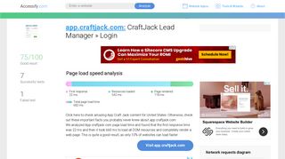 Access app.craftjack.com. CraftJack Lead Manager » Login