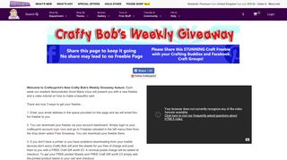 Crafty Bobs Weekly Giveaway - Craftsuprint