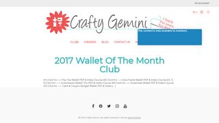 2017 Wallet of the Month Club – Crafty Gemini Clubs