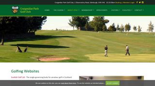Golfing Websites :: Craigmillar Park Golf Club | Online tee bookings | golf