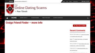 Craigs Friend Finder - more info | Online Dating Scams