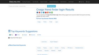 Craigs friend finder login Results For Websites Listing - SiteLinks.Info