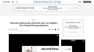 Missouri student punished for putting school on Craigslist | The ...
