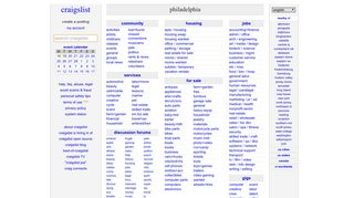 craigslist: philadelphia jobs, apartments, for sale, services, community ...