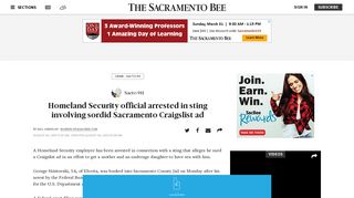 Homeland Security official arrested in sting involving sordid ...