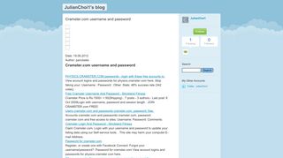 Cramster.com username and password - JulianChoi1's blog - Typepad
